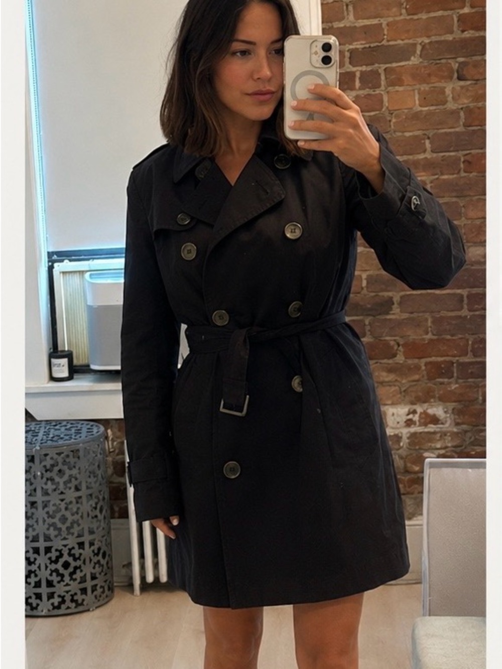 Burberry Brit Women’s Double Breasted Belted Trench Coat s